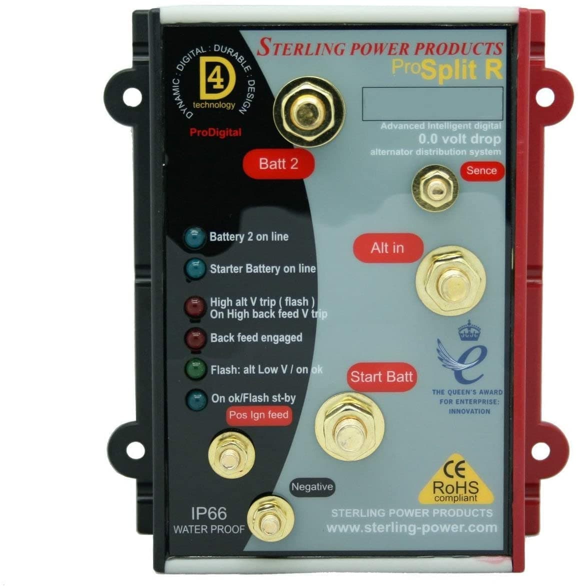 Sterling Pro Split R - Alternator 0.0V Drop Splitting System