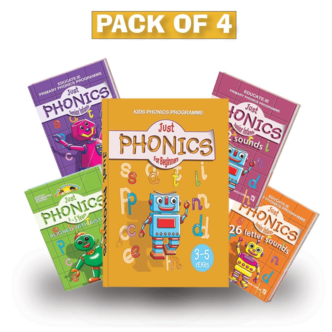 Just Phonics For Beginners, Kids Phonics Programme, Phonics Kids books Set of 4 Books-Early years 3-5 Years phonics book Paperback – 1 January 2020