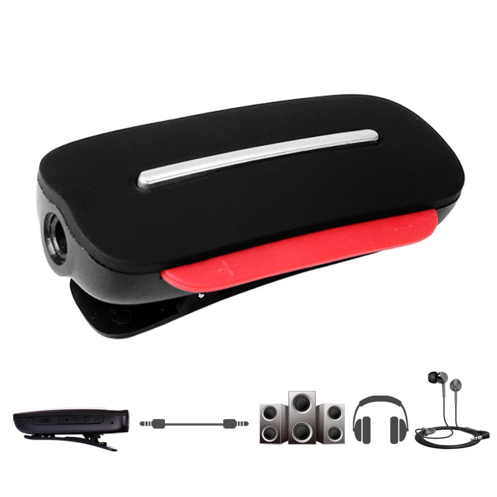 Avantree Clipper aptX Bluetooth Headphone Receiver Adapter and Wireless Clip-on Headset with Built-in Mic, Support Any 3.5mm Audio Devices