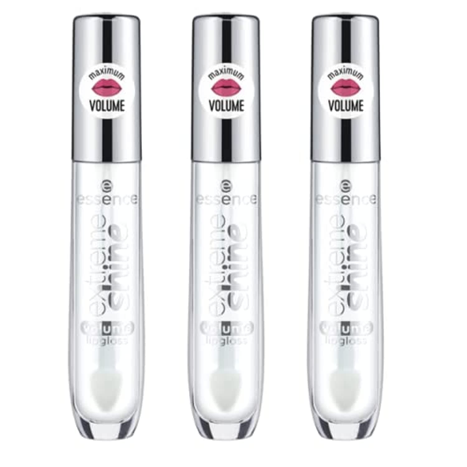 3-Pack Extreme Shine Volume Lip Gloss | High Shine, Non-Sticky, Long Lasting Transparent Lip Gloss | Vegan & Cruelty Free (01 | Crystal Clear)