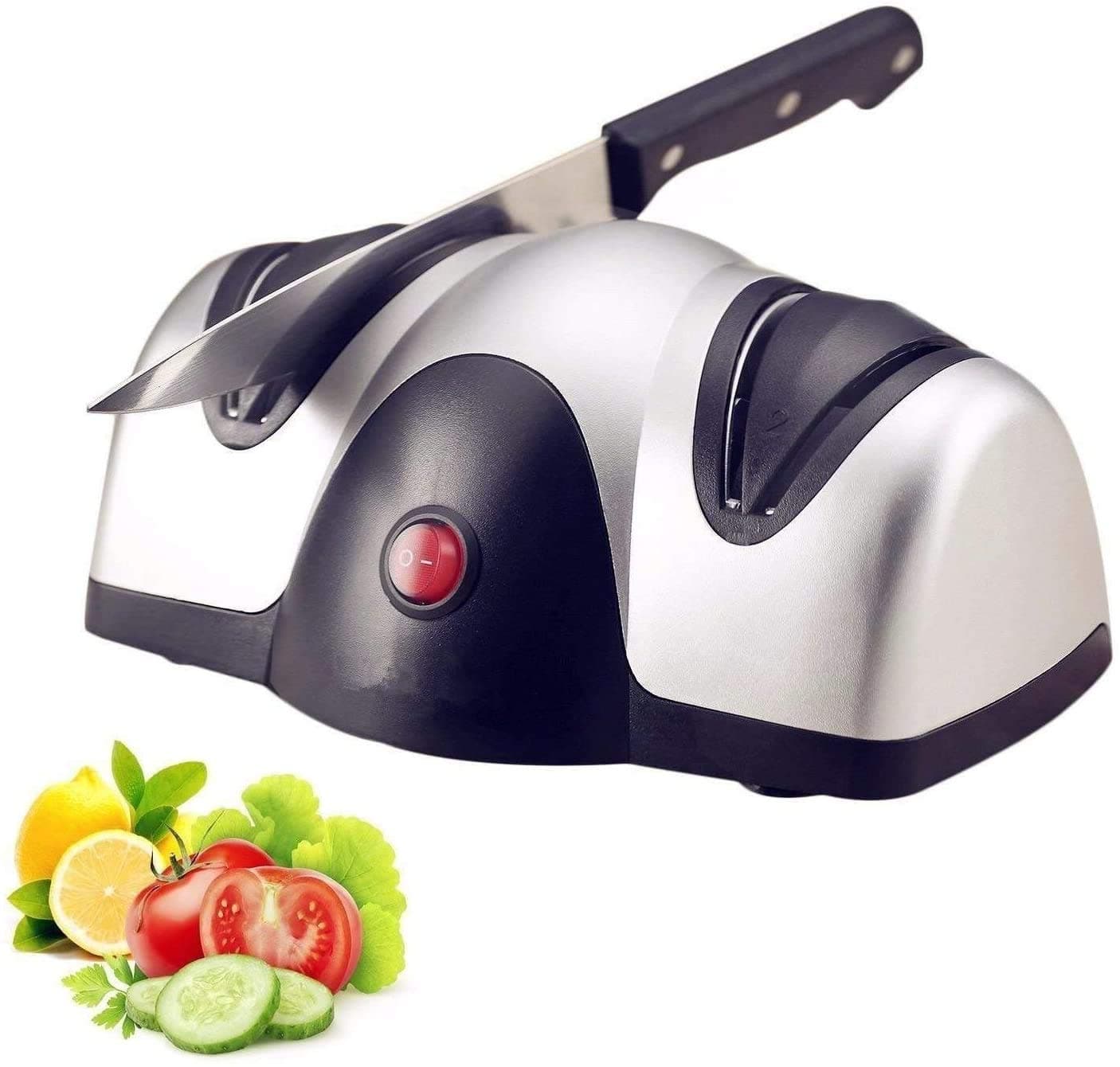 Professional Electric Knife Sharpener, Kitchen Knives Best 2-Stage Sharpening System for Grind and Fine Hone Knives