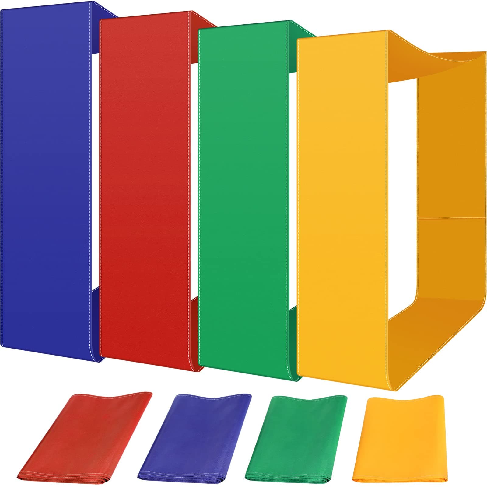 Sratte 4 Pcs Playing Run Mat 20 Ft Field Day Mat Fun Teamwork Building Run Mat Oxford Cloth Rolling Mat Group Activity Playing Game Mat for School Students Teens Birthday Party Carnival