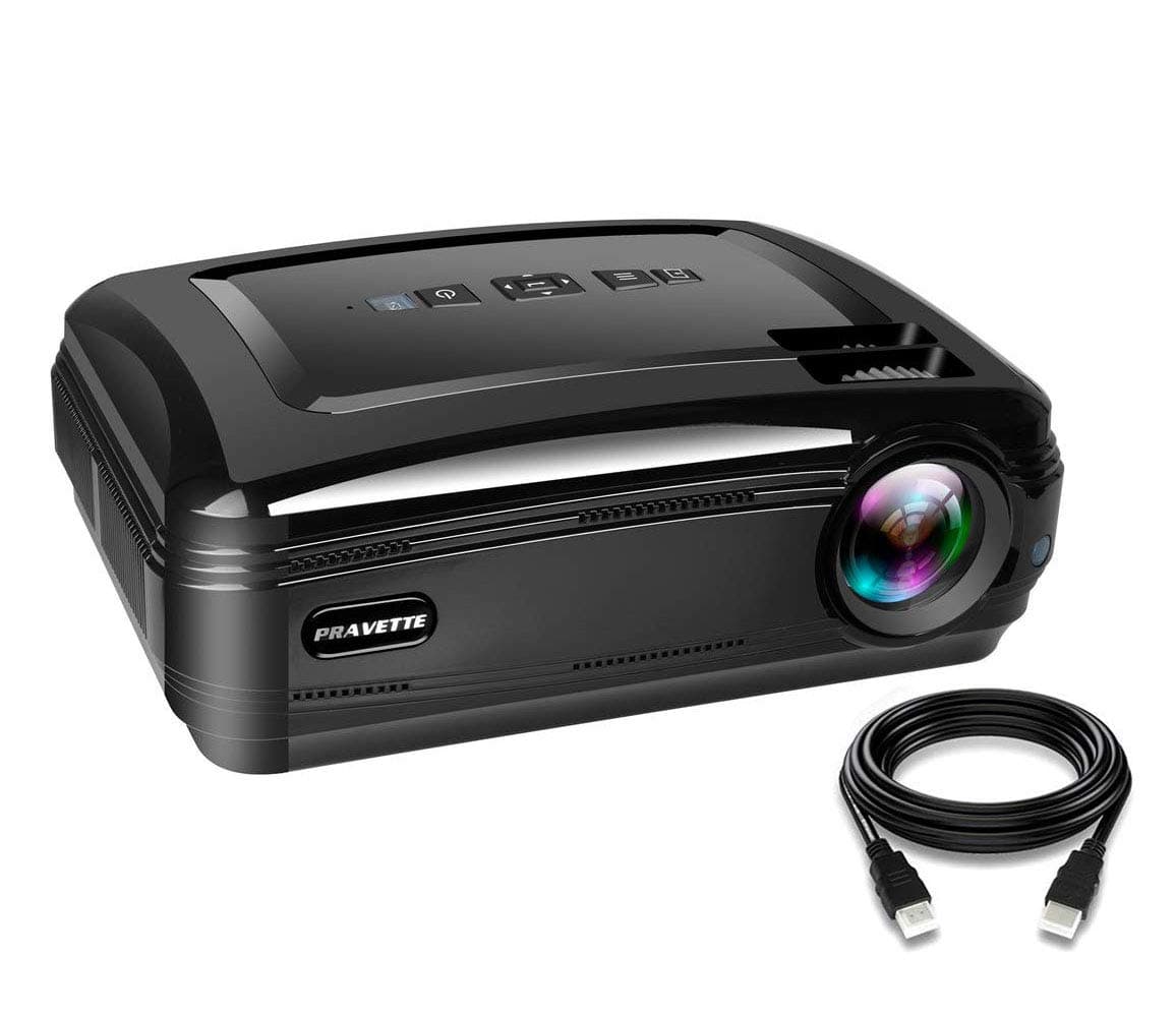 Projector for Home Office Use Multimedia Entertainment Updated 30% Brighter Sharp Screen, Support Native1080p Dual HDMI USB Computer Laptop Video Movie