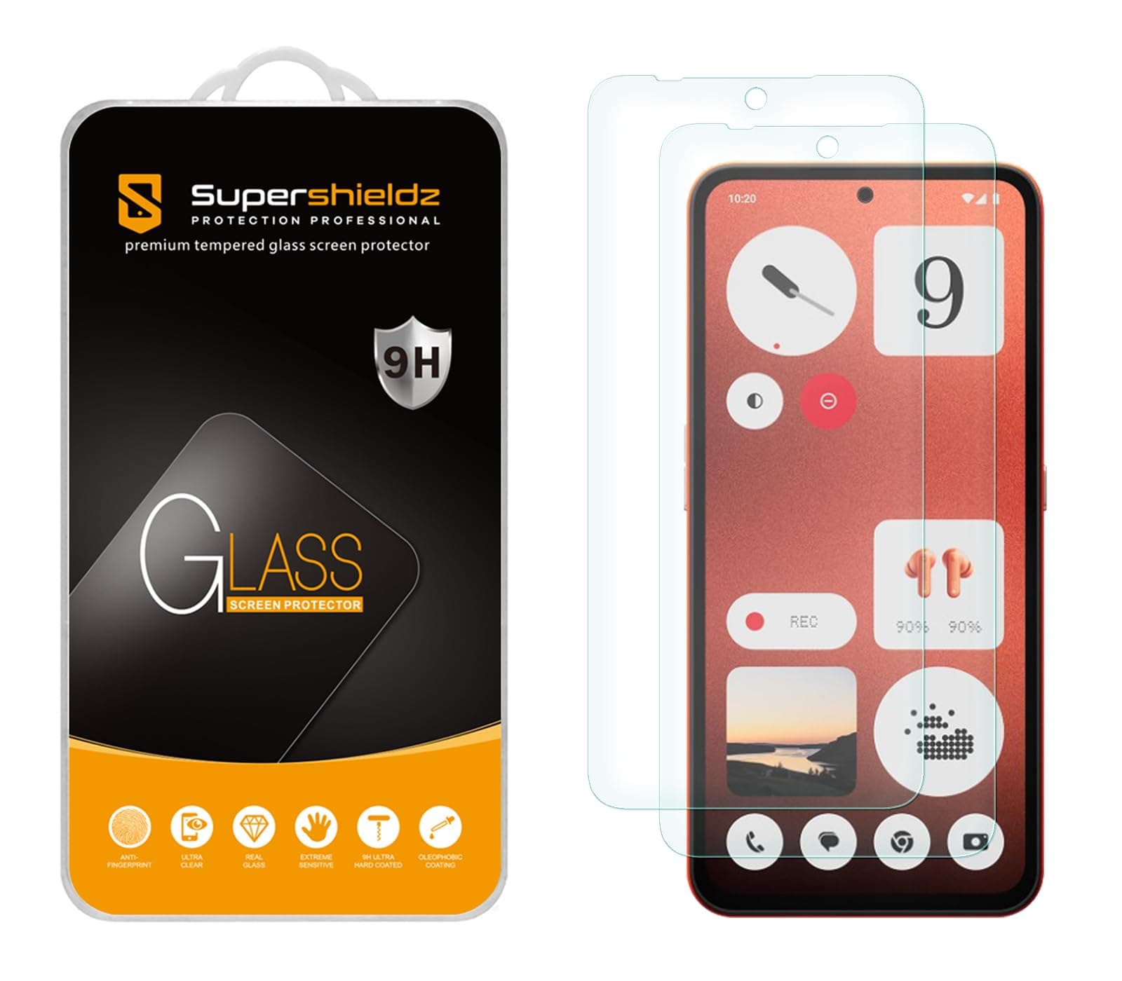 (2 Pack) Designed for Nothing (CMF Phone 1) Tempered Glass Screen Protector, Anti Scratch, Bubble Free