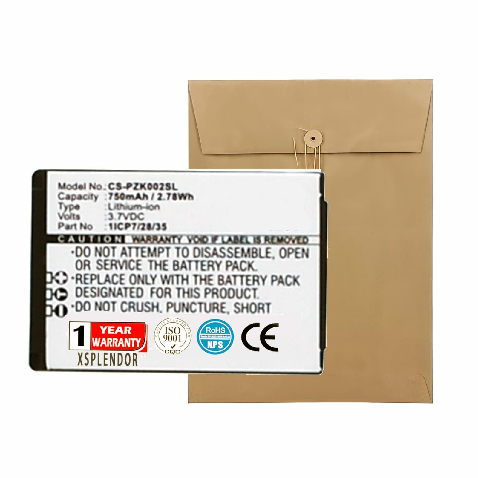 XPS Replacement Battery Compatible with Parrot Zik 2.0 Zik 3.0 PN Parrot 1ICP7/28/35