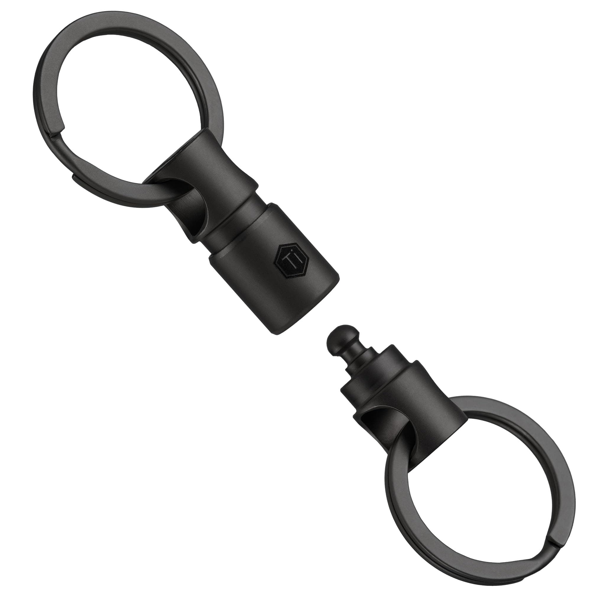 KeyUnity Quick Release Keychain Titanium KA24 Keychain Detachable Keyring One-Touch Fashionable Release Attachable 360° Rotation Compact Lightweight Rustproof Key Loss Prevention Accessory