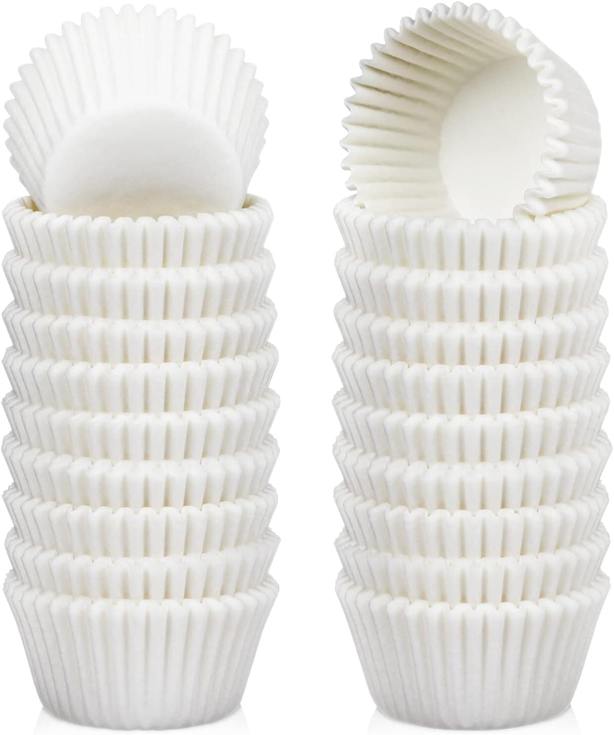 Beynant 500 Count Mini Cupcake Liners White Muffin Liners Greaseproof No Smell Small Cupcake Wrappers Baking Cups