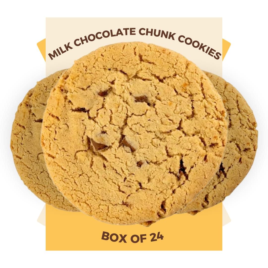 Cookies - 1 x 24 Pack Individually Wrapped Biscuits Perfect Cookie Snack for the Family - Light, Crunchy and Chunky Milk Chocolate Cookies Suitable for Vegetarians