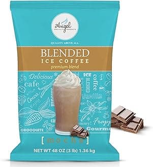 Angel Specialty Products, Blended Ice Coffee, Instant Frappe Powder Drink Mix, 3-Pound Bag, Mocha [34 Servings]
