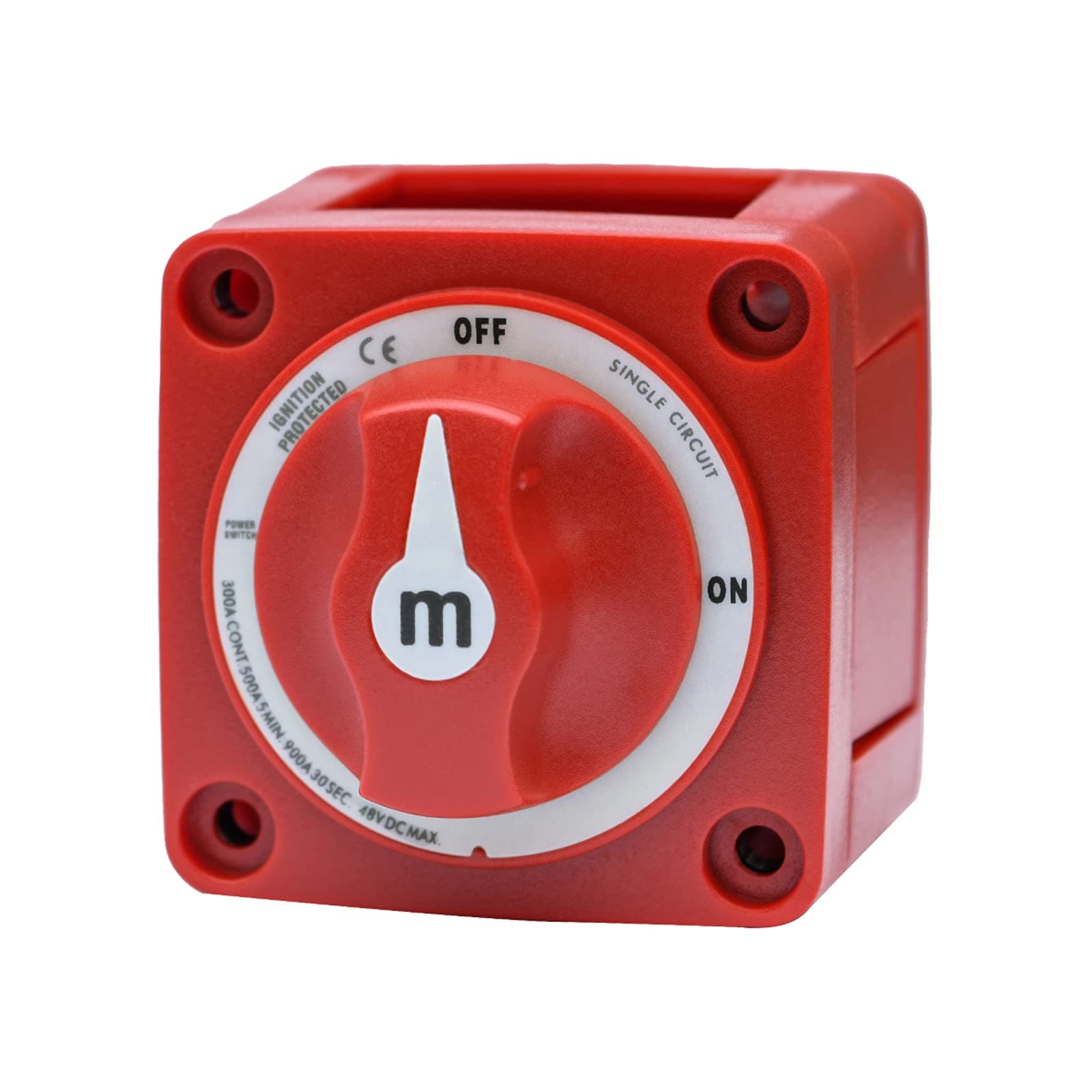 CXBB300A Power Switch M Series Battery Switch, Used for Battery Switch Single Circuit Marine OnOff Red
