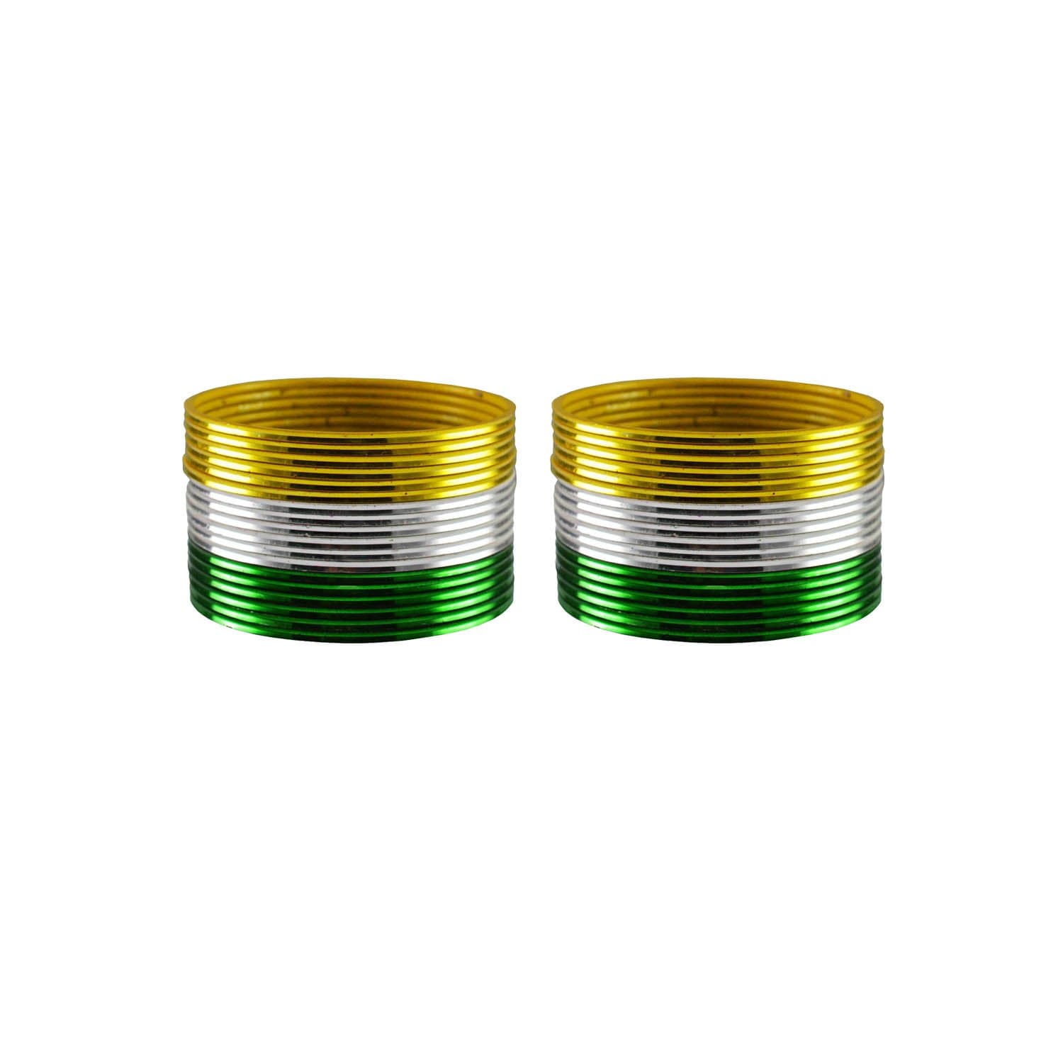 Designer Multi Plain Metal Tiranga Bangle from Vidhya Kangan Store