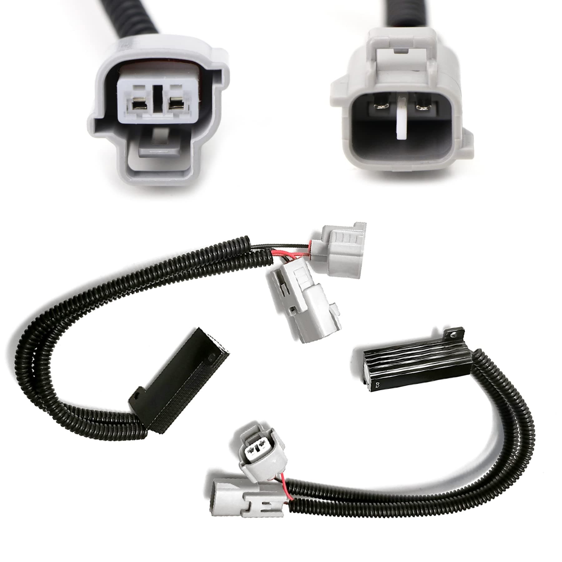 iJDMTOY Plug-N-Play Front Turn Signal LED Hyper Flash Fix Decoder Wires Compatible With 2015-2021 Subaru WRX/STI