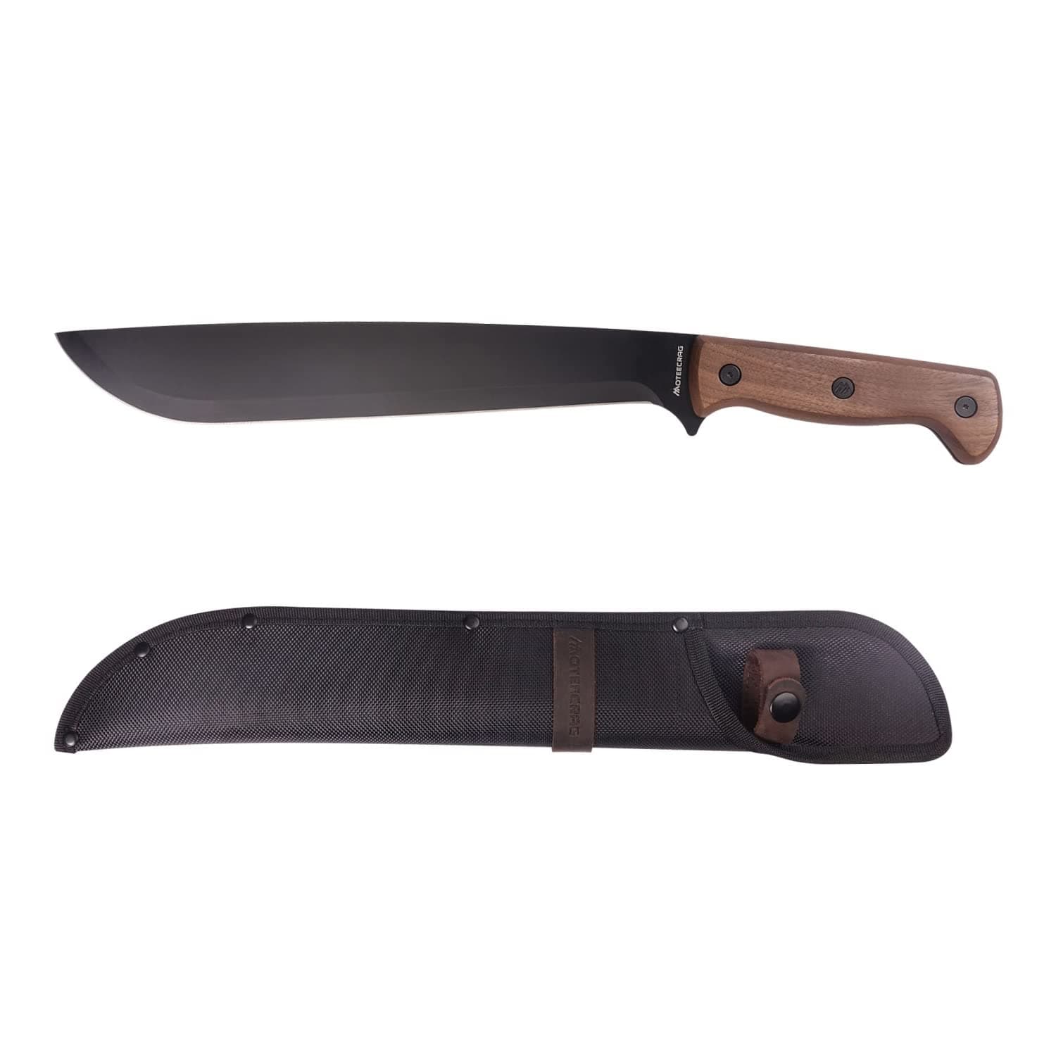 Machete, Full-Tang w/Sheath, Walnut Wood Handle