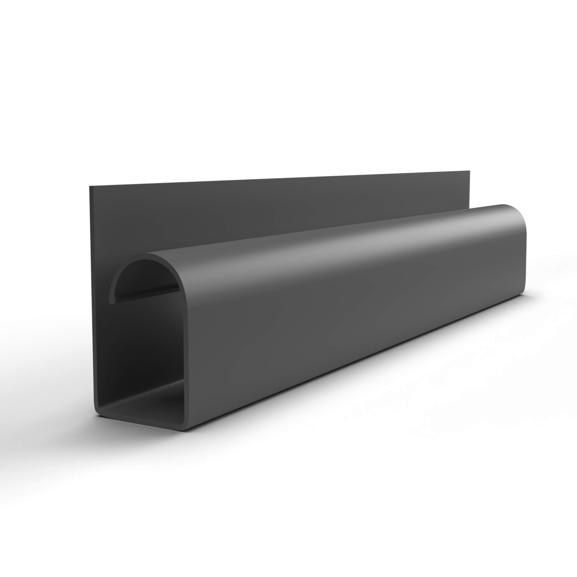 Electriduct Large Hook Channel Cable Raceway - 6 Pieces - Length: 36" - Color: Black