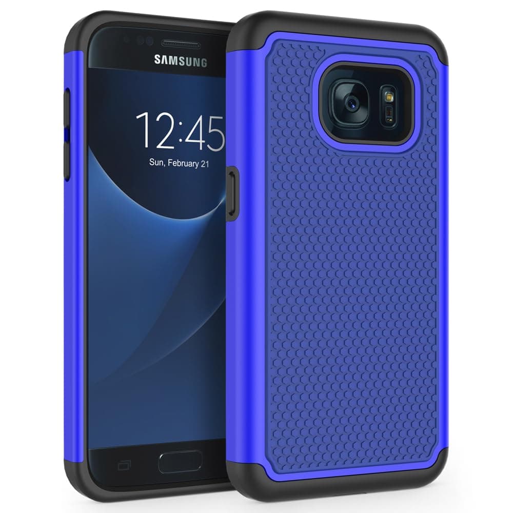 for Galaxy S7 Case, [Shockproof] Defender Protective Phone Case Cover for Samsung Galaxy S7 (5.1", 2016) [Dark Blue]