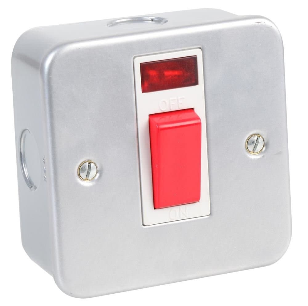 Marbo DP Metal Clad Switch with Neon, 45A