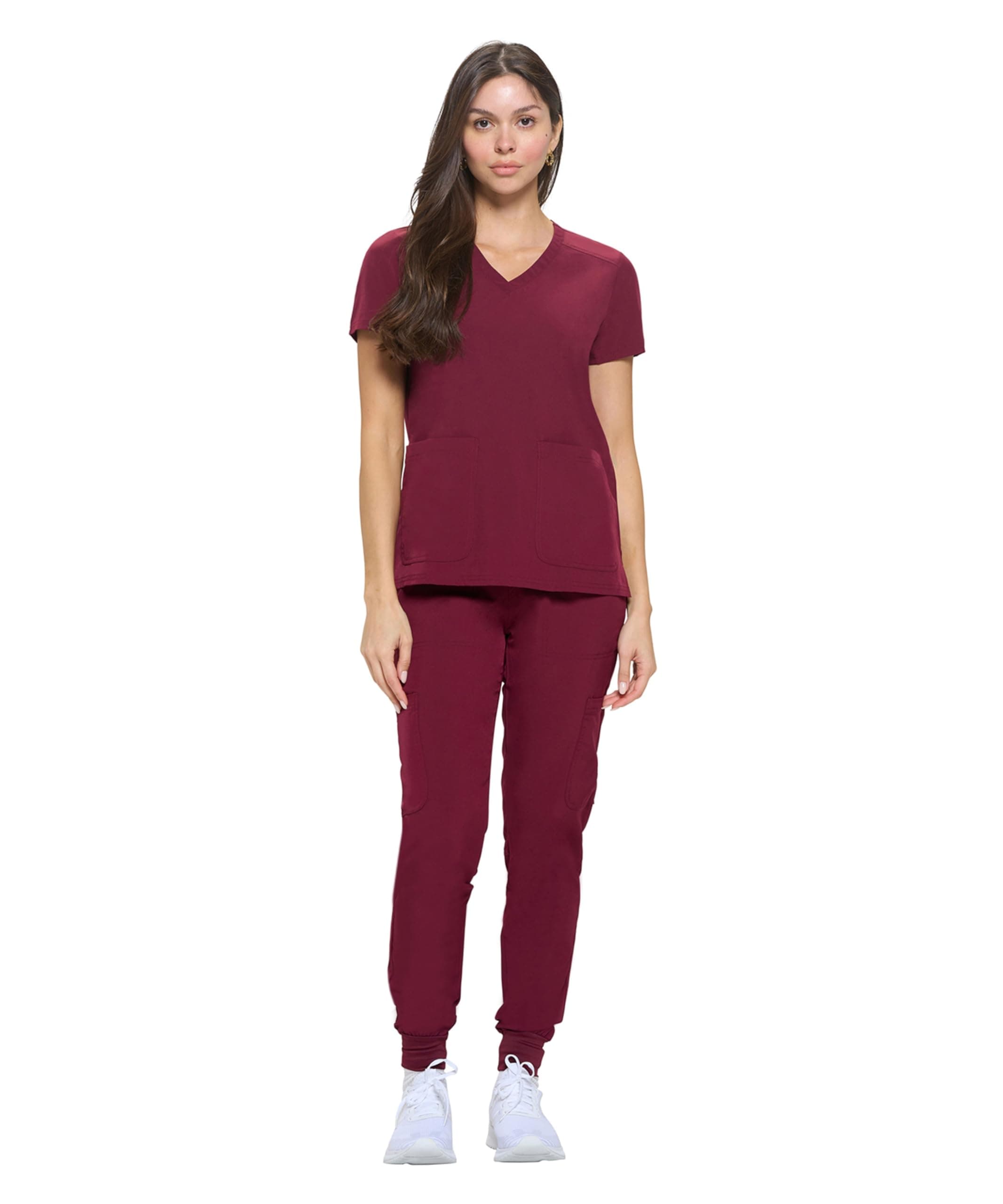 Natural Uniforms Womens Essential Cool Stretch Jogger Scrub Set with Regular and Petite Sizes
