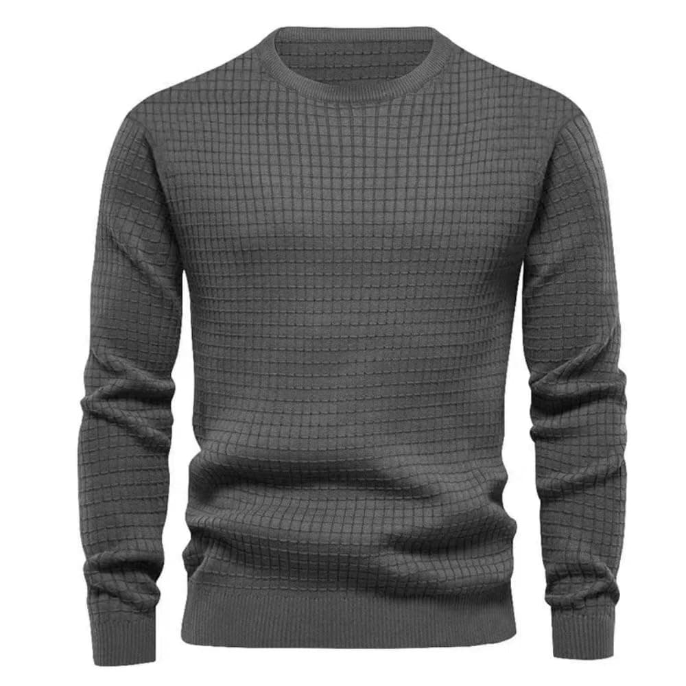 Sponsored Ad – Mens Crew Neck Jumper Waffle Pullover Long Sleeve Sweatshirts Solid Ribbed Cuff Regular Fit Sweater Vintage Soft Classic Lightweight Work Casual Jumpers