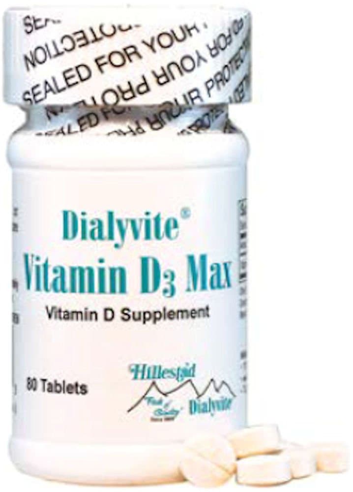 Dialyvite - Vitamin D3 Max - 50,000 IU - 80 Tablets