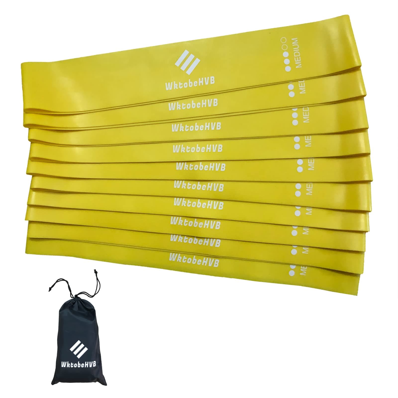 Resistance Loop Exercise Bands-5/10 Pack-10/12 Inch Stretch Bands for Working Out with Carry Bag-Elastic Bands for Physical Therapy, Rehab, Yoga, Pilates and Strength Training at Home or Gym