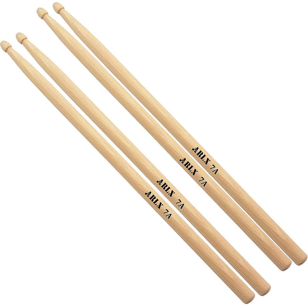 7a Drum sticks Wood Tip 7a drumsticks Maple drum sticks for kids youth (2 Pair Maple 7A Drumstick)