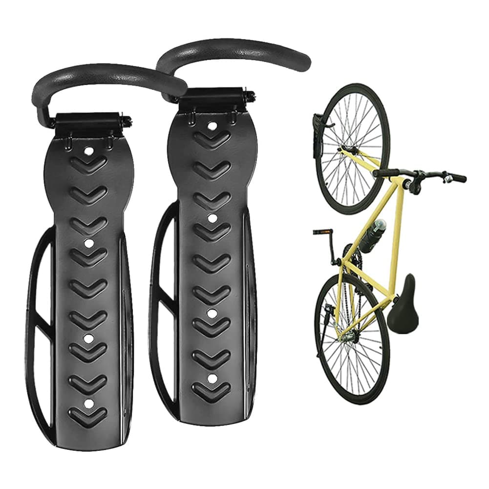 ComfectoBike Rack Garage Wall Mount Bike Hanger Storage System Vertical Bike Hook for Indoor Shed with Anti Dirt Tire Cover, Easily Hang or Detach Holds Up to 66 lbs with Screws, 2 Pcs