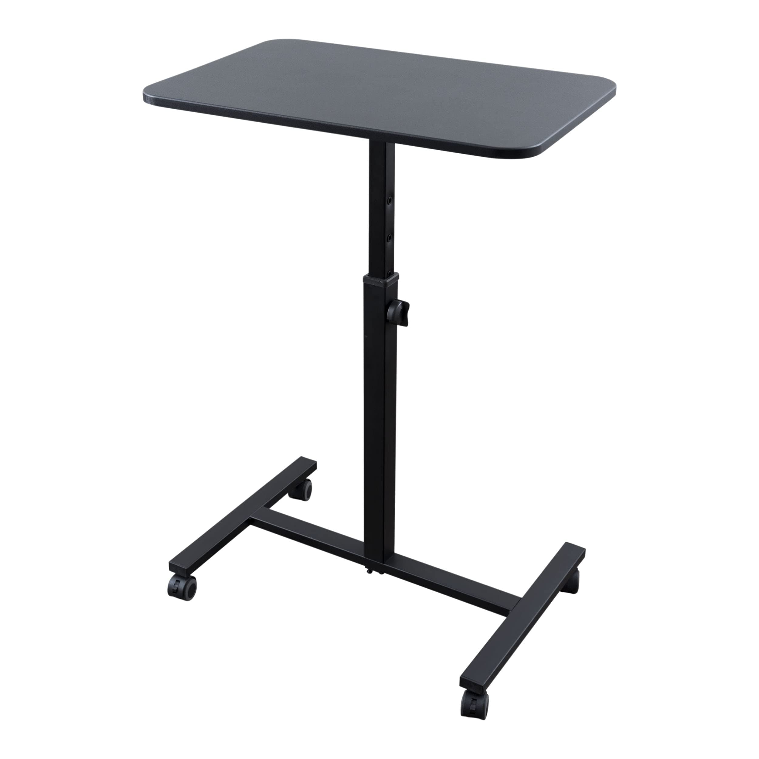 - Stand Up Desk Store Height Adjustable Single Column Rolling Standing Desk Laptop Stand - Black