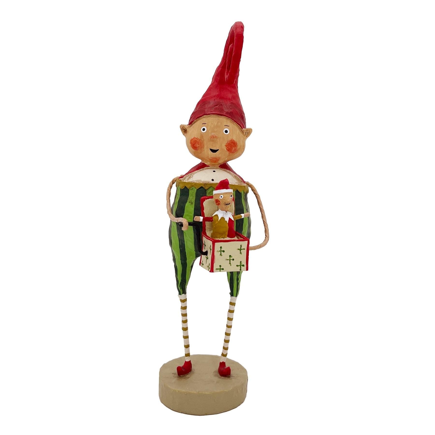 Lori Mitchell Elfin Magic Christmas Green Solid Painted Resin Fantasy Holiday Figurine