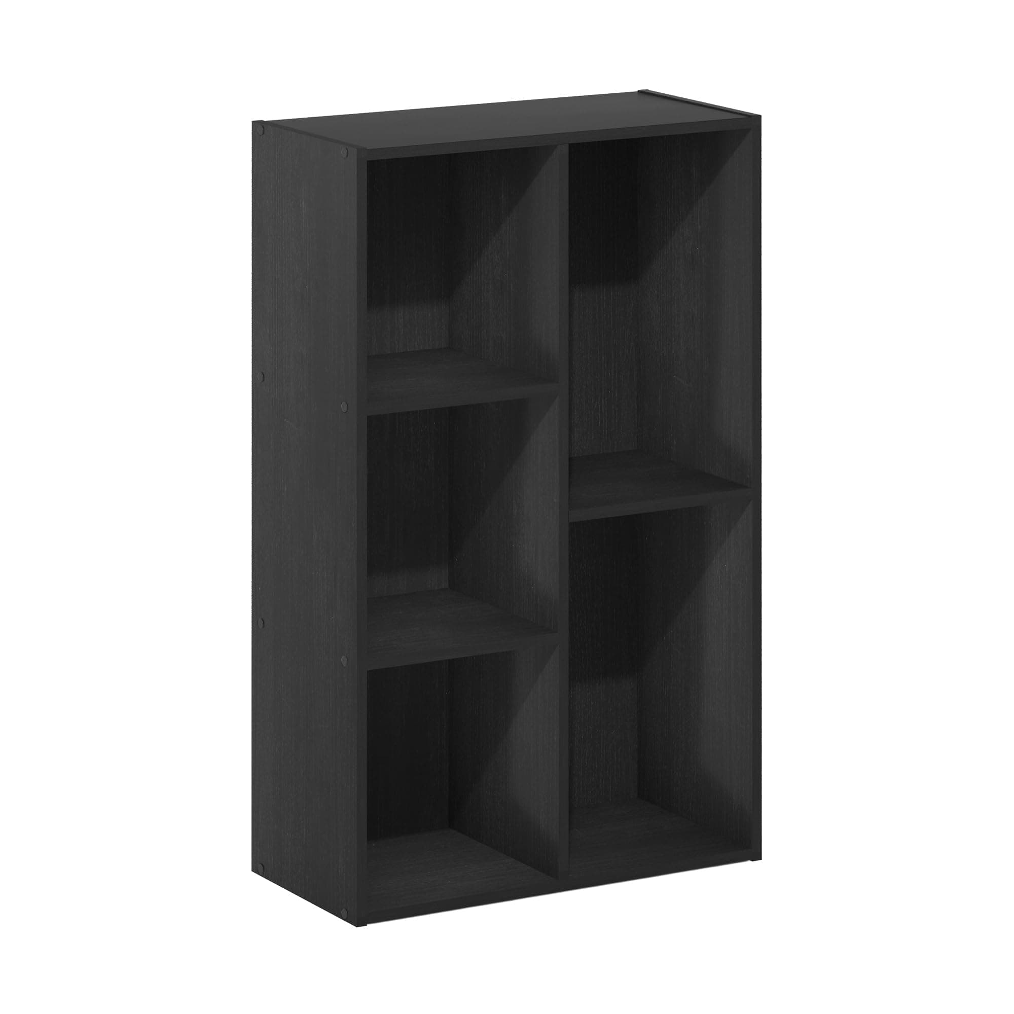 Furinno 5-Cube No Tool Assembly Open Shelf, Engineered Wood, Blackwood