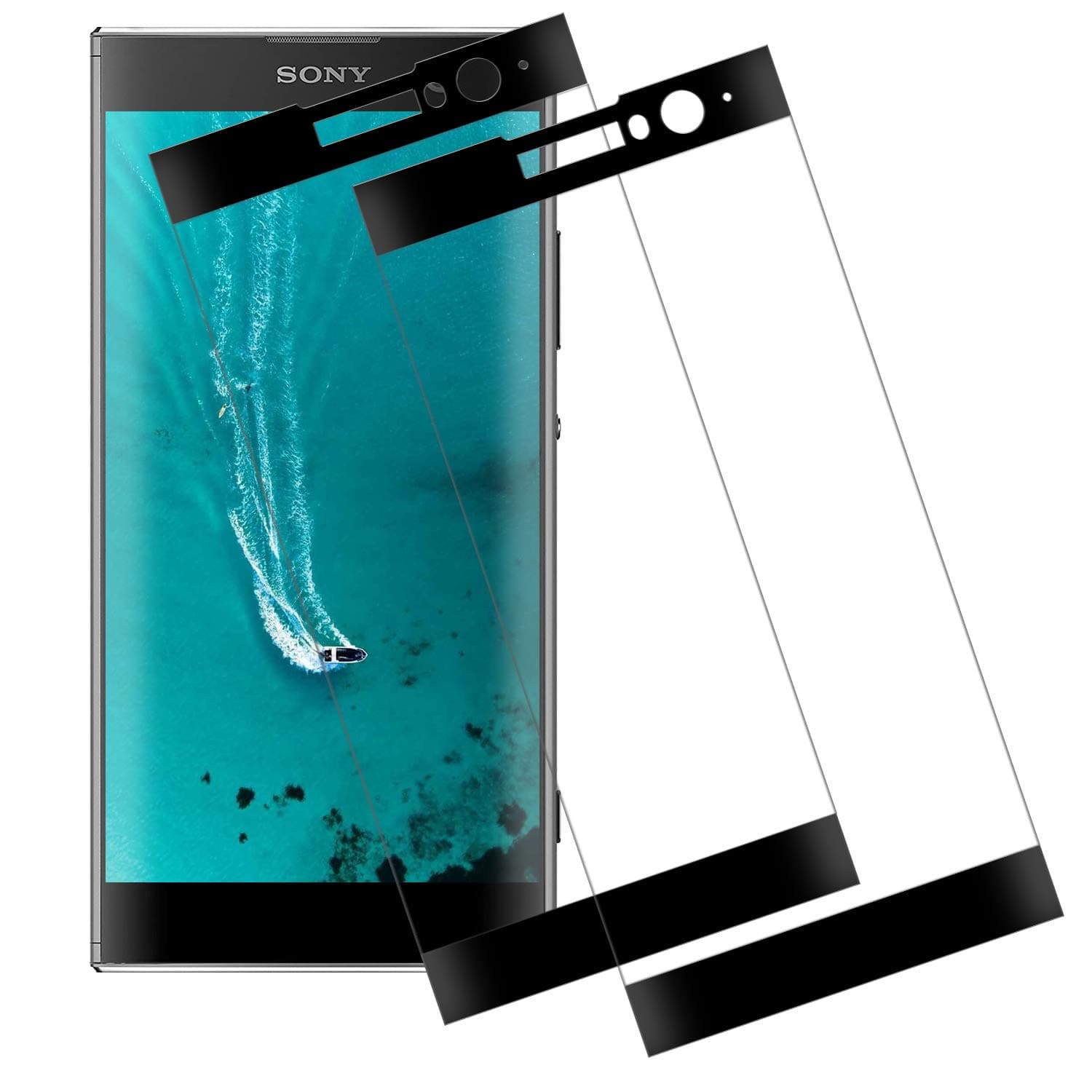 Miuphro[2 Pack For Sony Xperia XA2 Screen Protector, Sony Xperia XA2 Tempered Glass Screen Protector, Anti-Scratch, 9H Hardness, Bubble Free, Easy Applied, XA2 Screen Protector