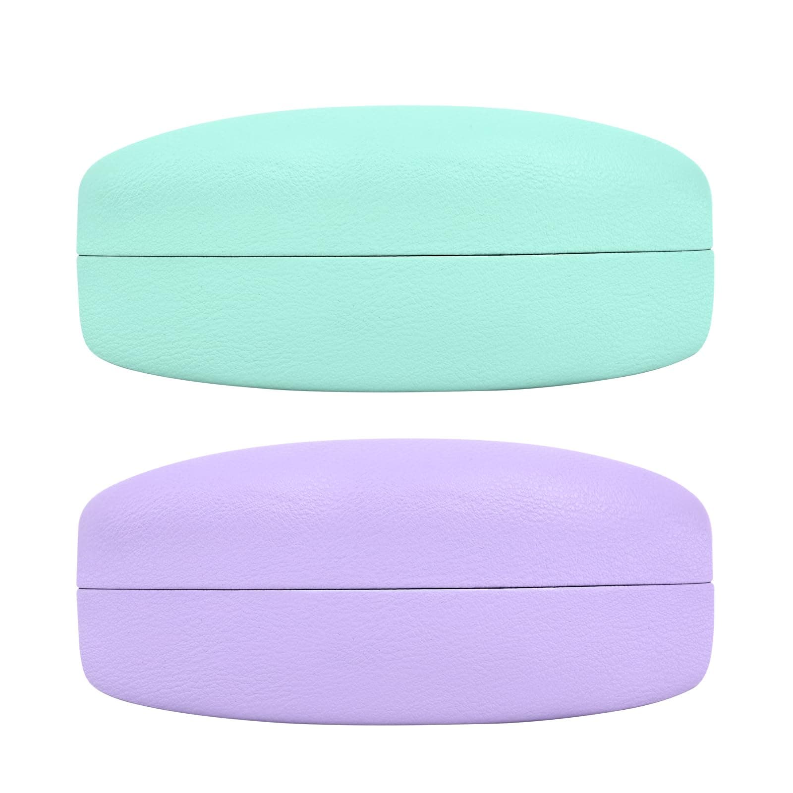 2 PACK Large Hard Shell Sunglasses Case, Protective Case For Sunglasses and Eyeglasses