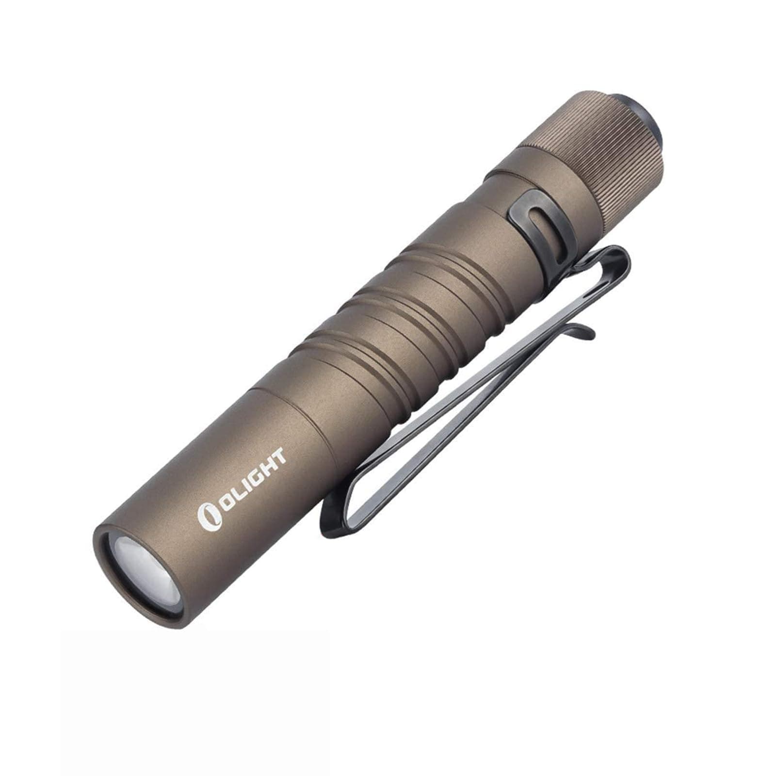 I3T EOS 180 Lumens Dual-Output Slim EDC Flashlight for Camping and Hiking, Tail Switch Flash Light with AAA Battery (Desert Tan)