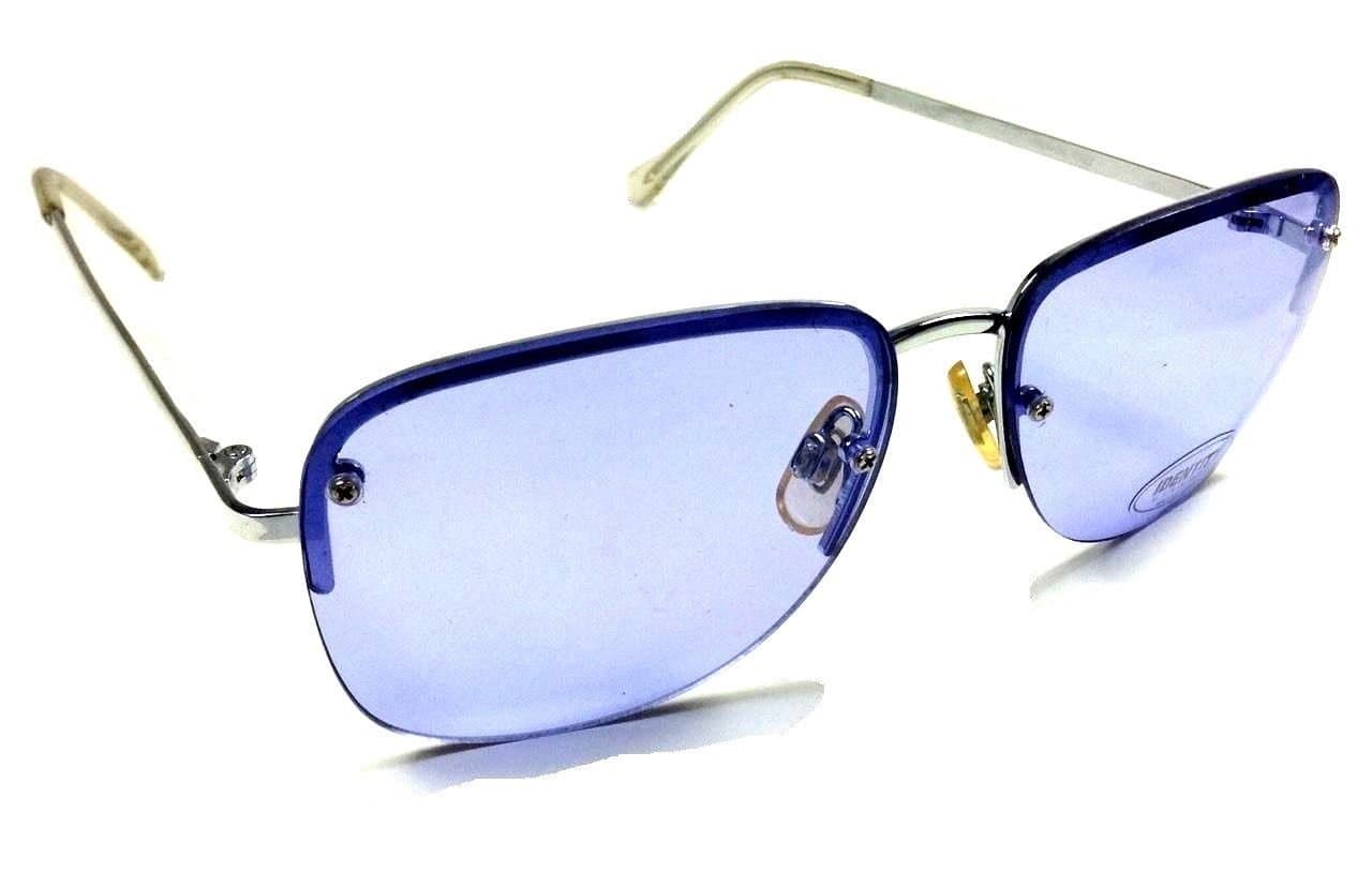 Sunsations Silver Frame Rimless Purples Lens Aviator Sunglasses