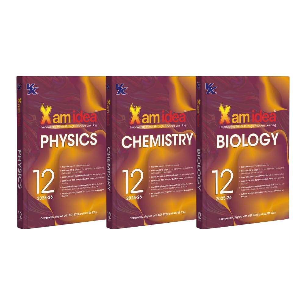 Xam idea Class 12 Bundle Set of 3 (Physics, Chemistry & Biology) | 2025-26 Edition | NEP & NCFSE Aligned | Mind Maps, Case-based Qs & Latest CBSE Pattern