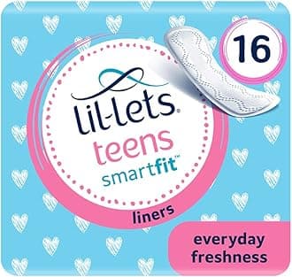 Teens Liners X 16 | Petite & Slim Pantyliners for Girls & Teenagers | Unscented | Very Light Flow | Breathable Panty Liners | First Periods | Vegan Friendly