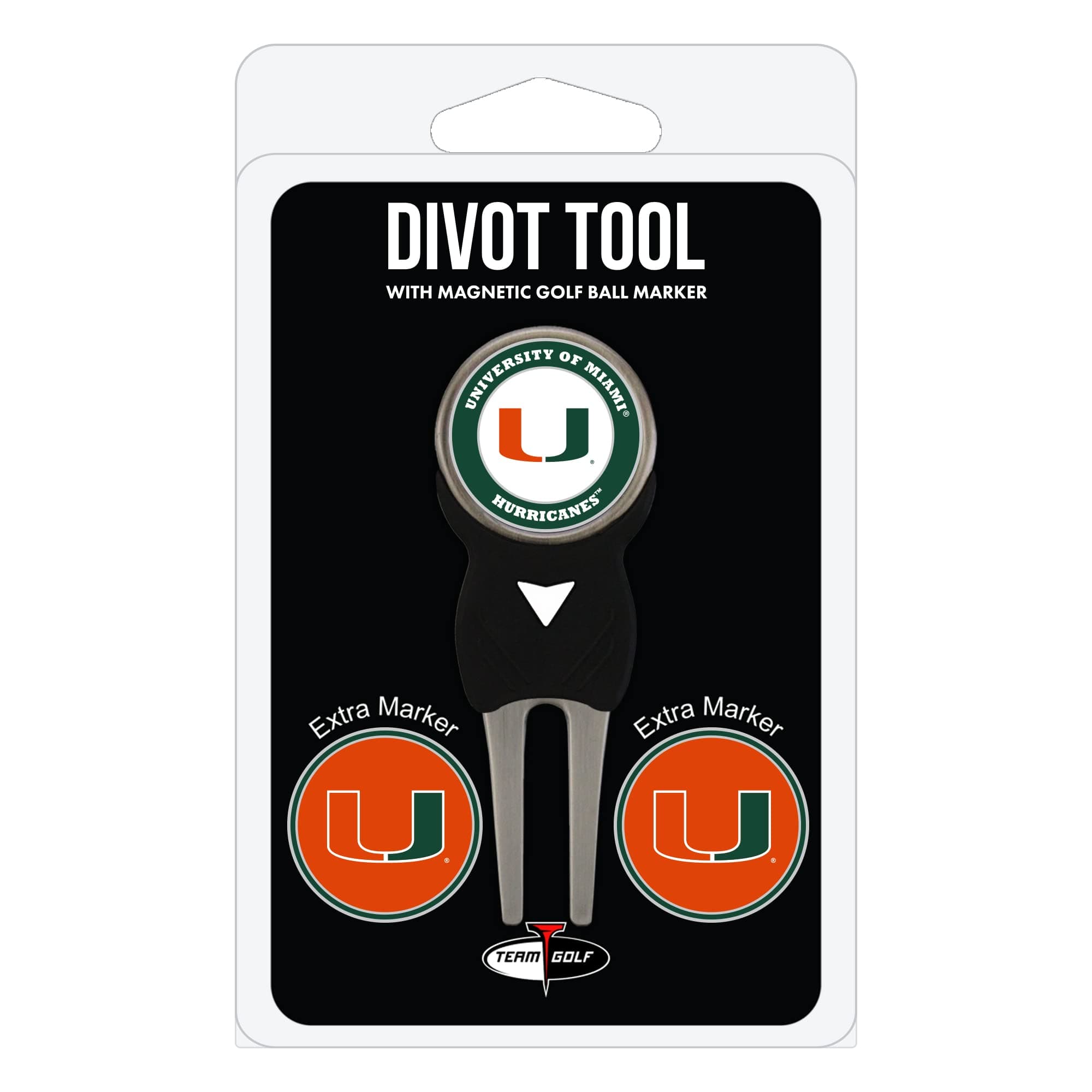 Team Golf NCAA Divot Tool with 3 Golf Ball Markers Pack, Markers are Removable Magnetic Double-Sided Enamel