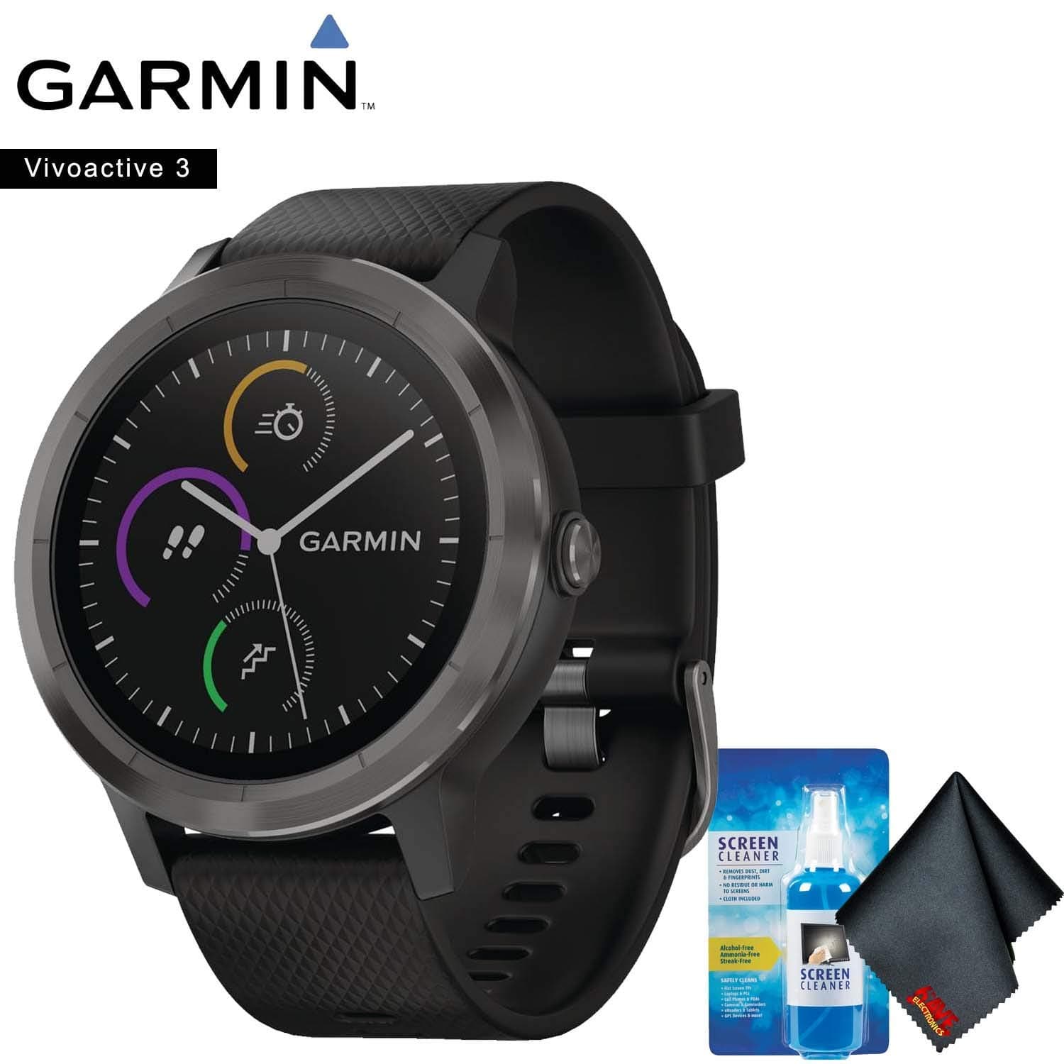 Garmin vivoactive 3 (Black with Slate Hardware) Base Accessory Kit