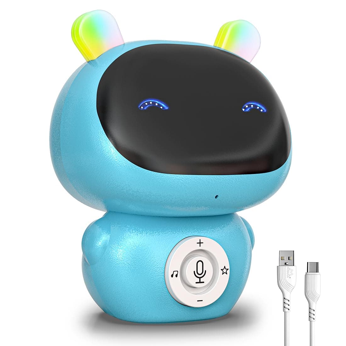 Mr. Robot | Smart Interactive Talkback Toy for Kids | USB Rechargeable Type-C | in-Built Music | Best Gift for Boys & Girls 2 3 4 5 6 7 8+ Years (Blue)