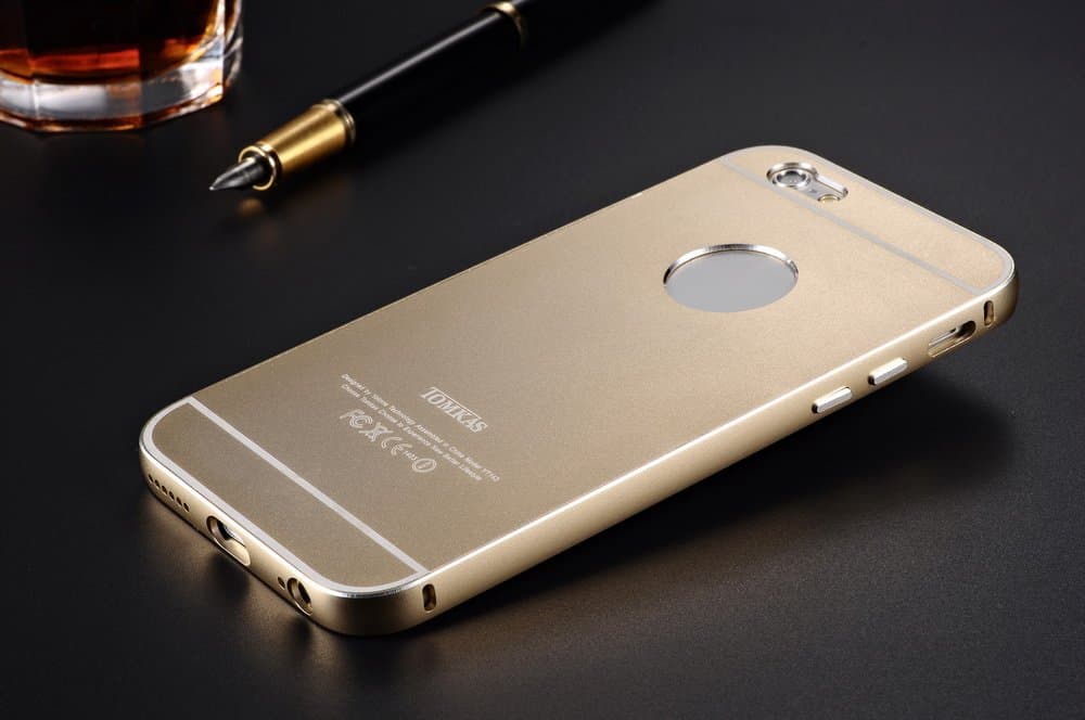 iPhone 6 Plus & 6S Plus:2016 Full metal ultra thin aluminium case for iphone 6 Plus & 6S Plus (Champagne Gold)