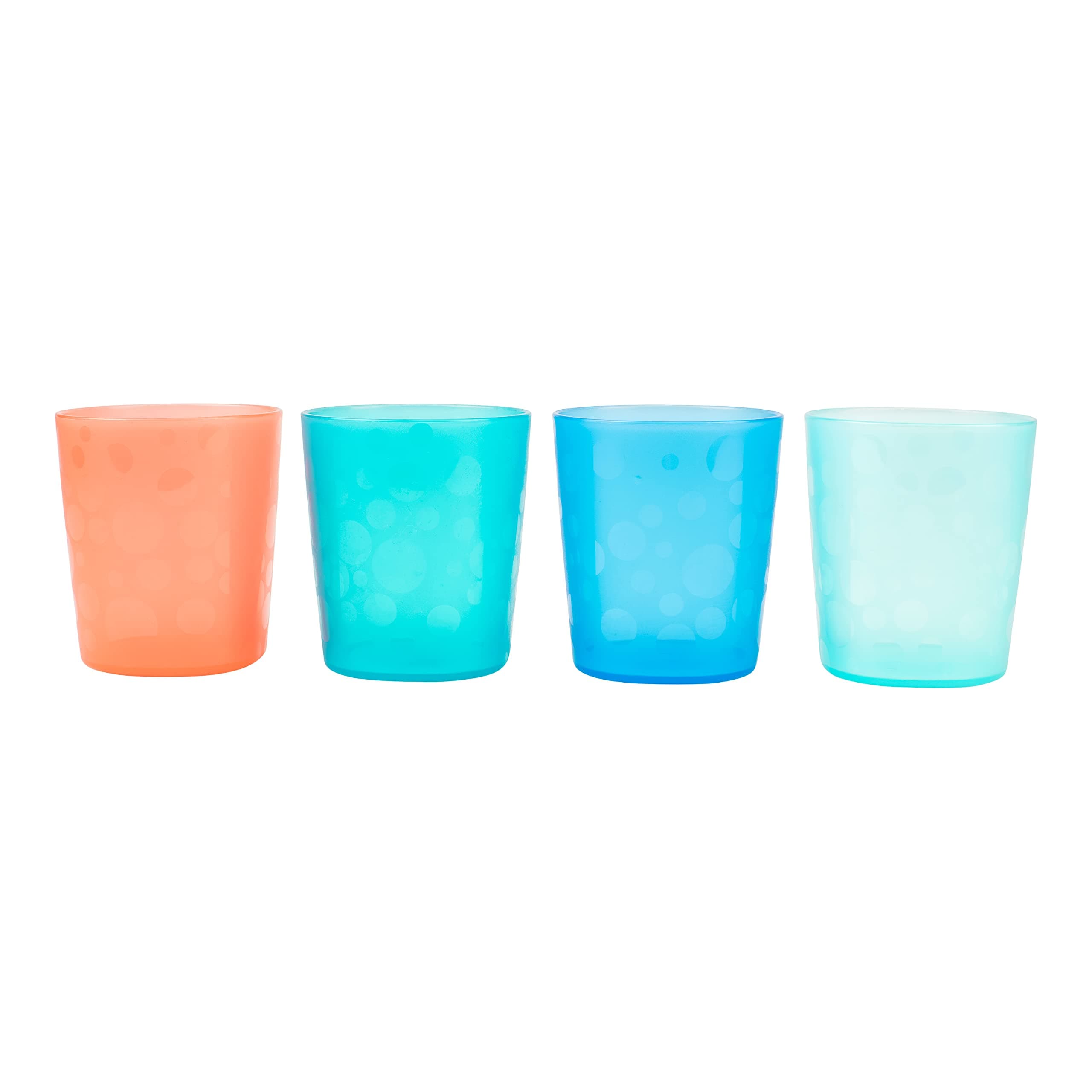 Toddler Tumblers, Stackable Open Training Cups, BPA-Free, 18m+, 4-Pack