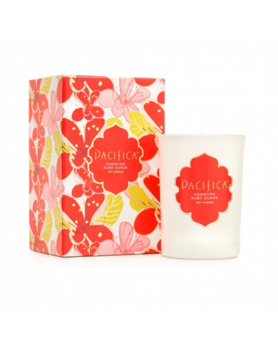 Pacifica 7.5oz Deluxe Boxed Soy Candle Hawaiian Ruby Guava