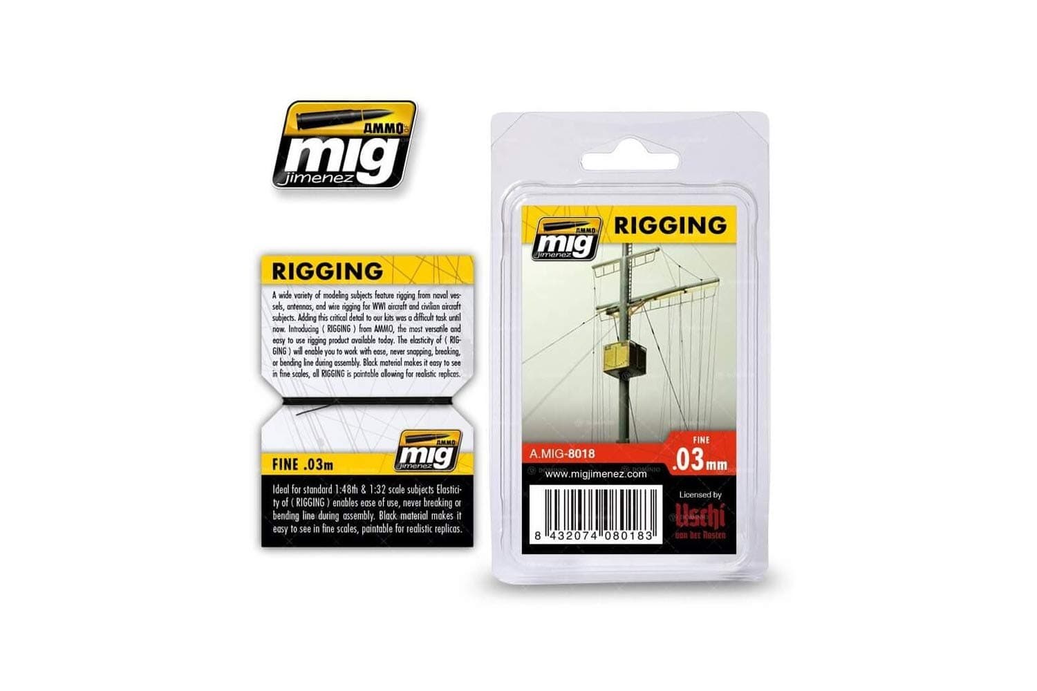 AMMO MIG-8018 Rigging-Fine 0,03 Mm, Multicolour