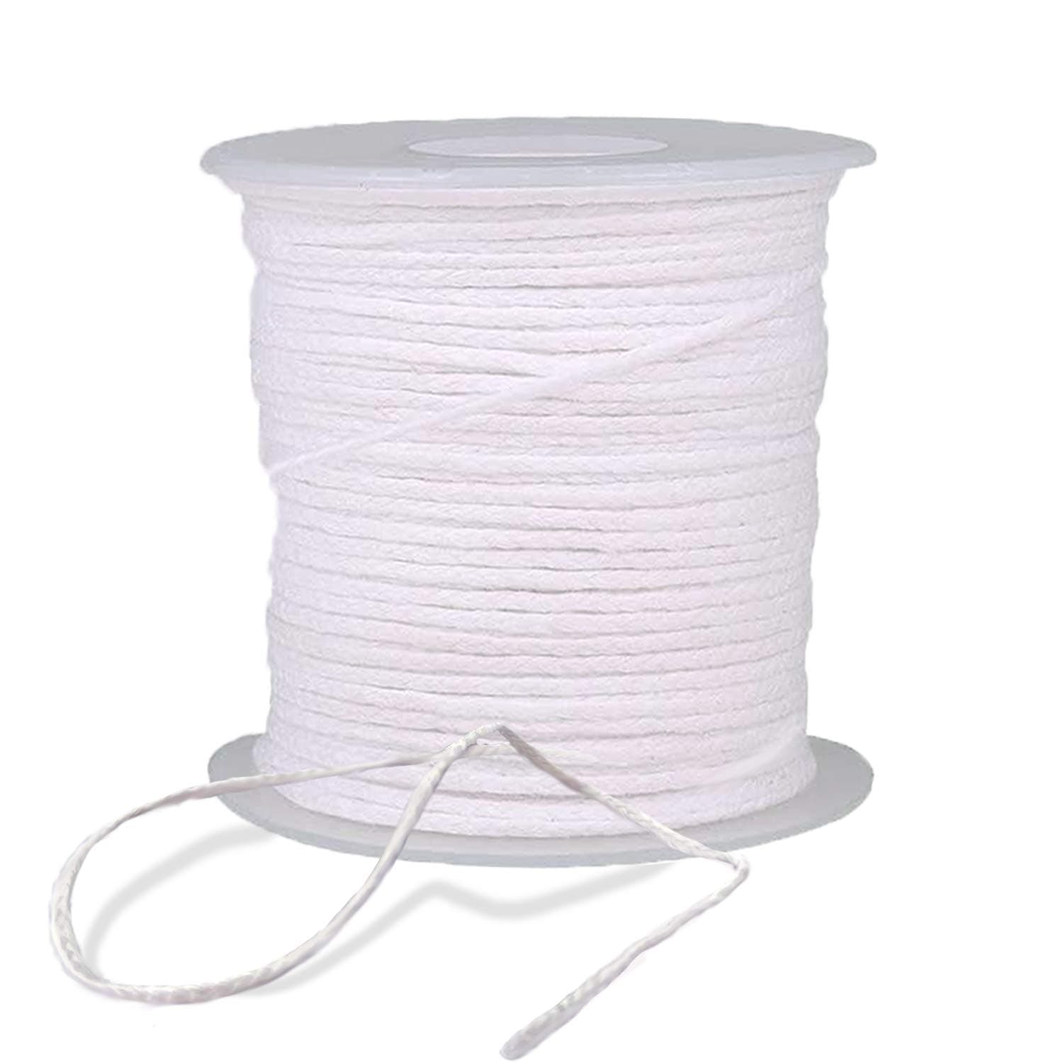 BEADNOVA Braided Candle Wick Spool 200 ft Cotton Roll Core Braided Wick for Candle Making and DIY (61m/67yard/200 Foot)
