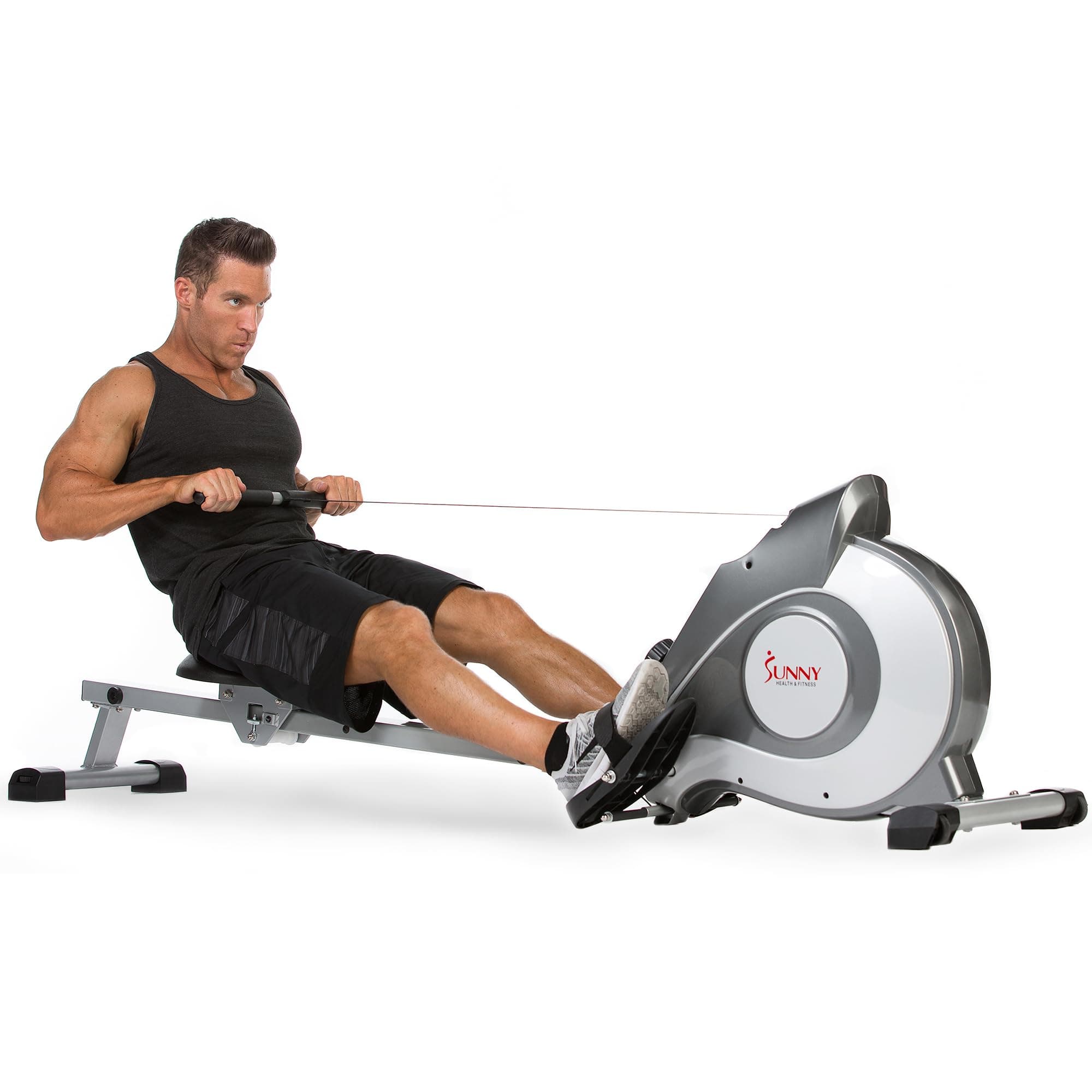 Sunny Health & Fitness Flip & Foldable Magnetic Rowing Machine - SF-RW5515