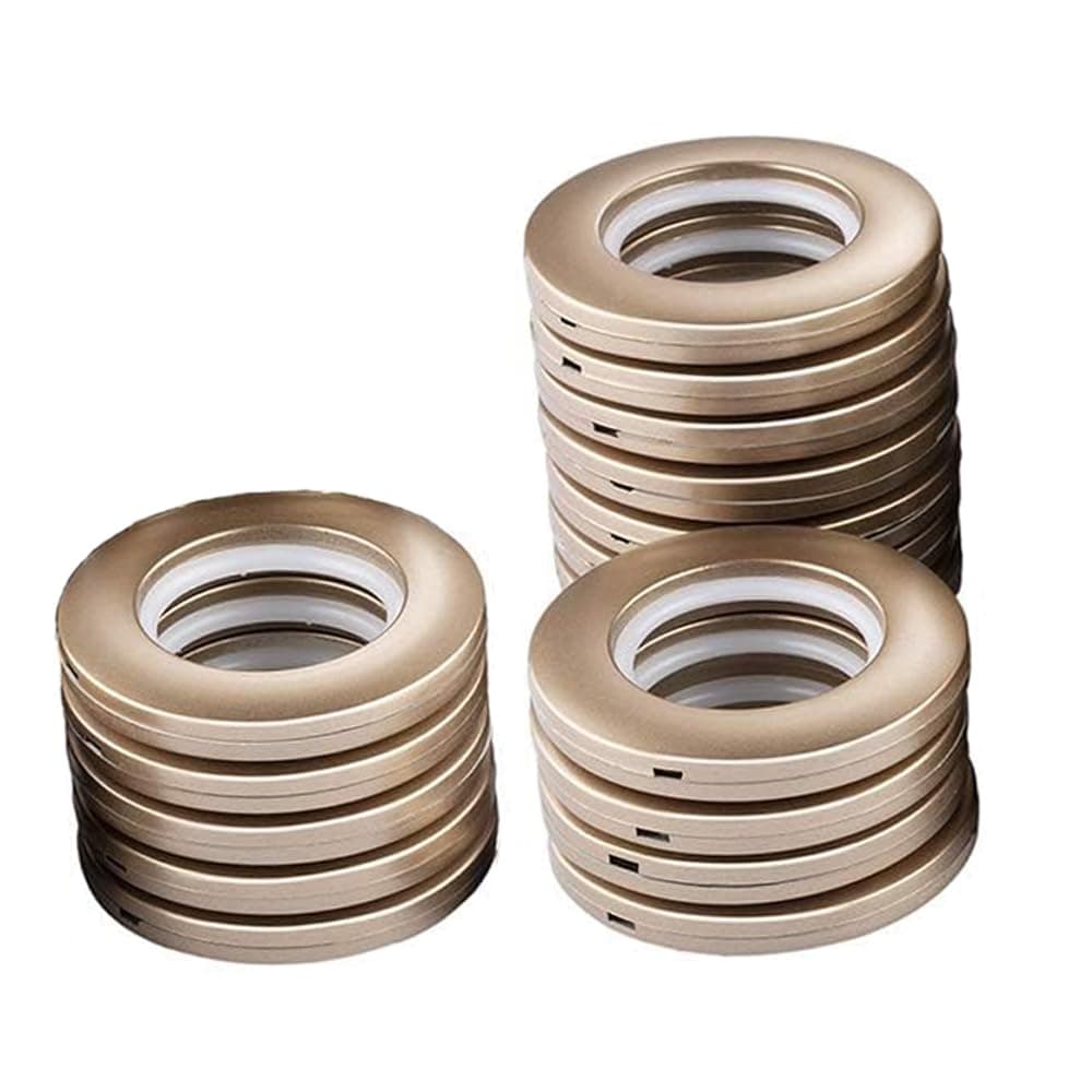 CENGOOD Curtain Grommets Inner Diameter 1-9/16"(4cm) Silencer Sliding Brown Pack of 16