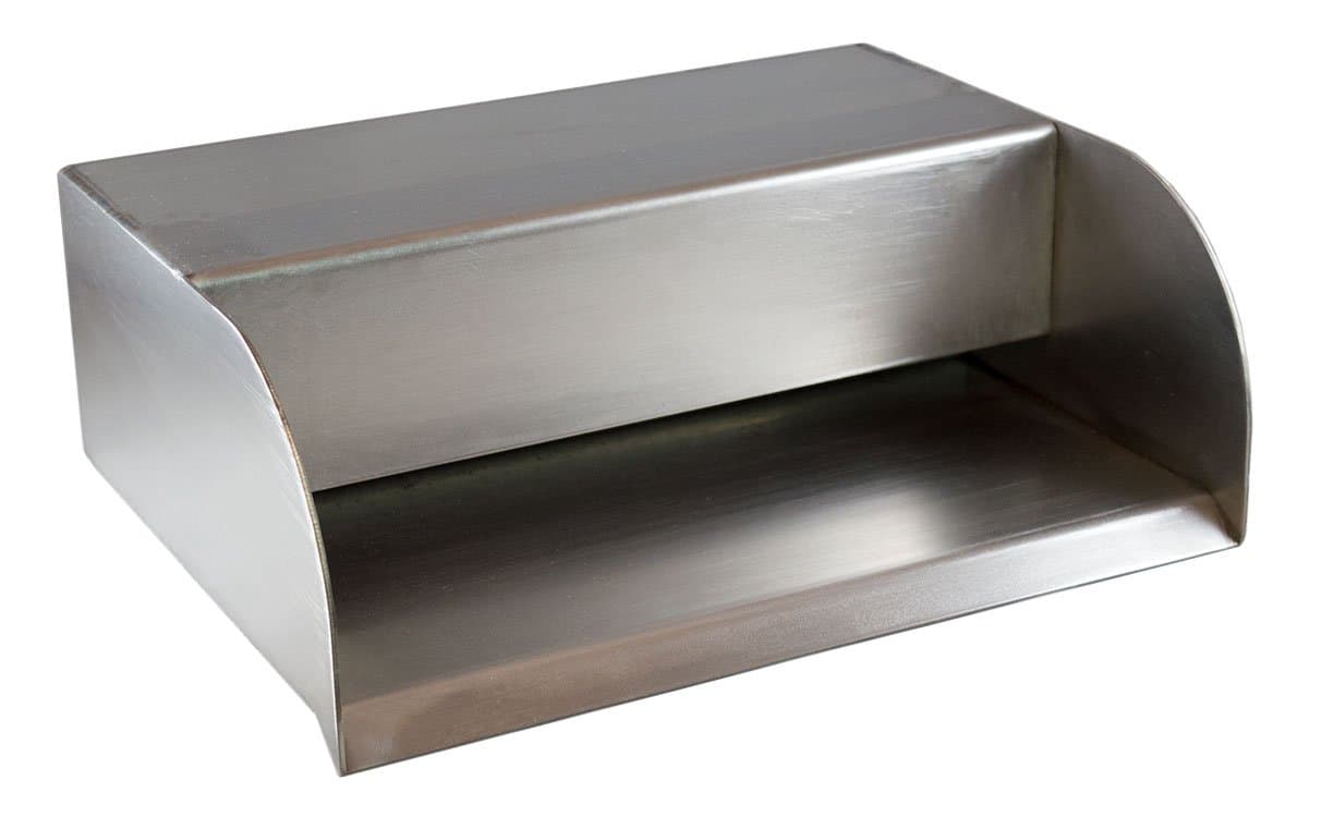 Picard 12" Cascading Scupper Spillway Trough Wall Mount for Pools, Ponds, Fountains & Water Features - Stainless Steel