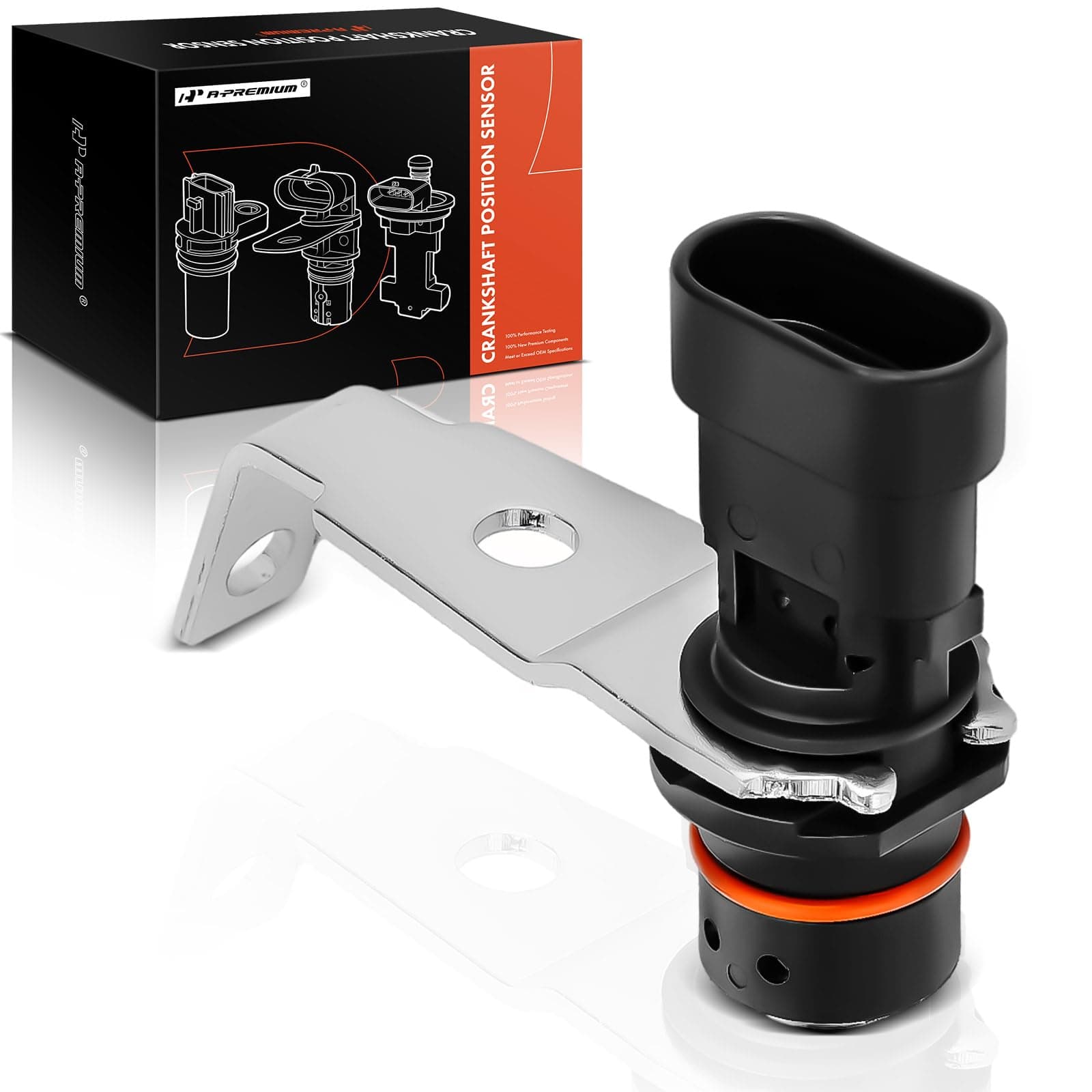 A-Premium Engine Crankshaft Position Sensor Compatible with Chevrolet GMC & Cadillac - Suburban Silverado Express C1500 K1500 K2500 K3500 Tahoe G30 Sierra- Replace# 12596851, 10456042