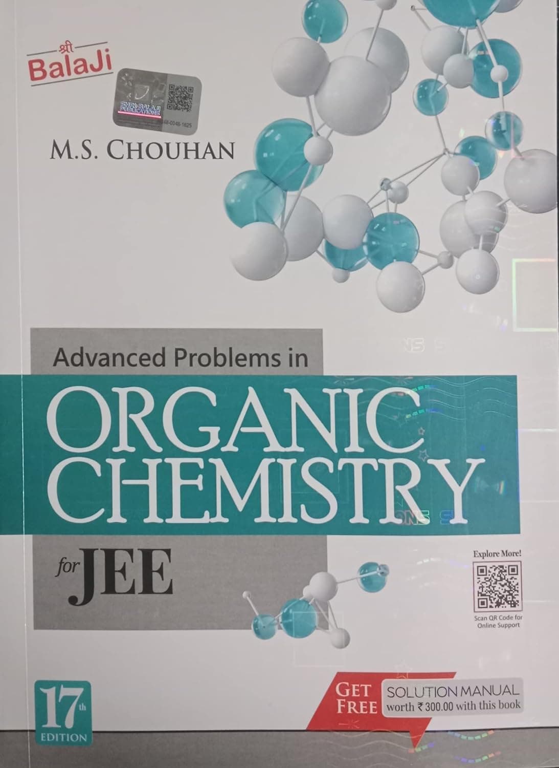 M.S. Chauhan's Advanced Problems In Organic Chemistry Bool 17Th Edition With Free Solution Useful For Jee Entrance Exams.