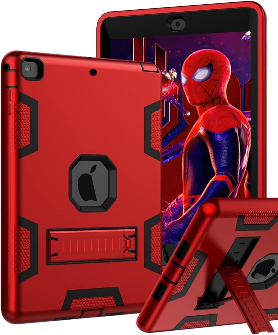 ibeacos Case for Ipad 5,3 in 1 PC and Soft Silicone Built-in Stand, Shock-Resistant and Rugged Protective Tablet Cover