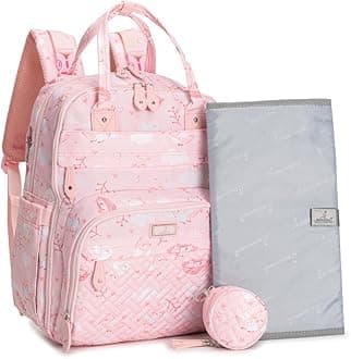 BabbleRoo Diaper Bag Backpack, Baby Nappy Changing Bags Multifunction Waterproof Travel Back Pack